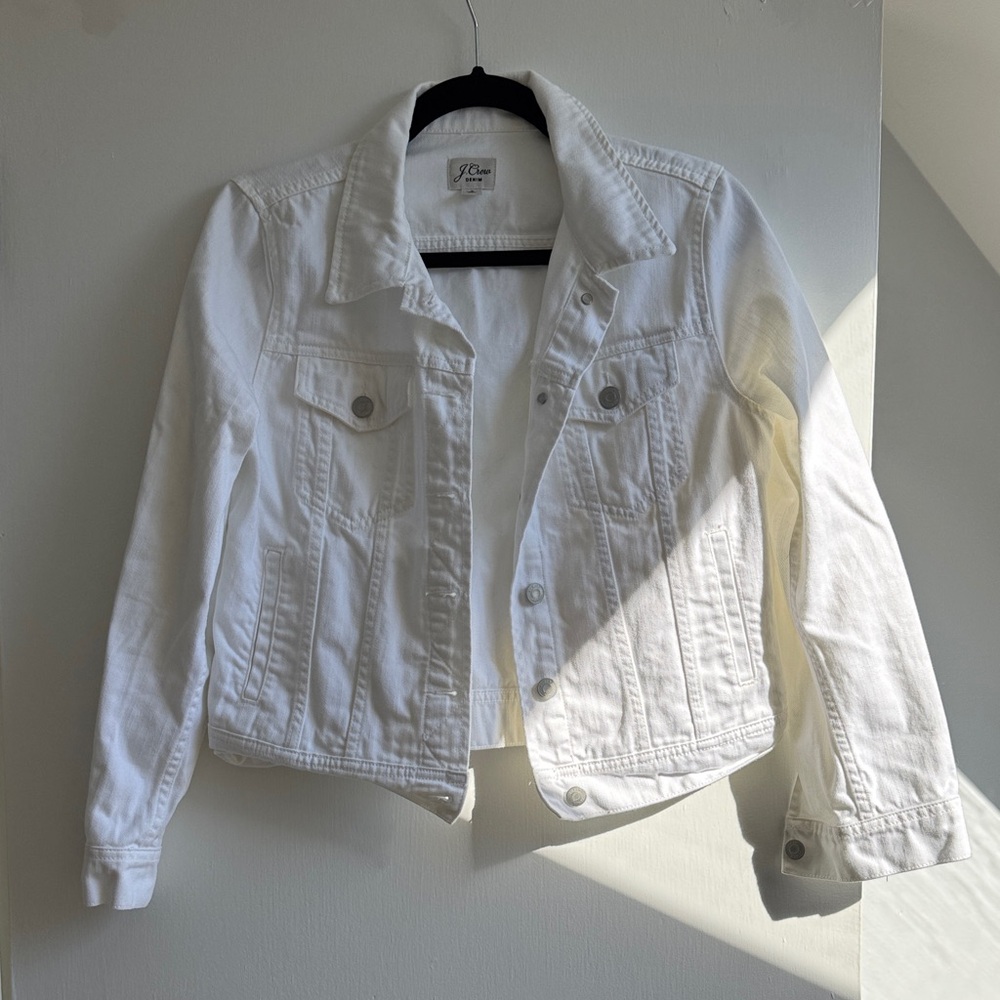 J. Crew White Denim Jacket